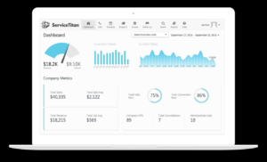 Servicetitan dashboard hvac quickbooks comparecamp scheduling reporting dispatching financing options